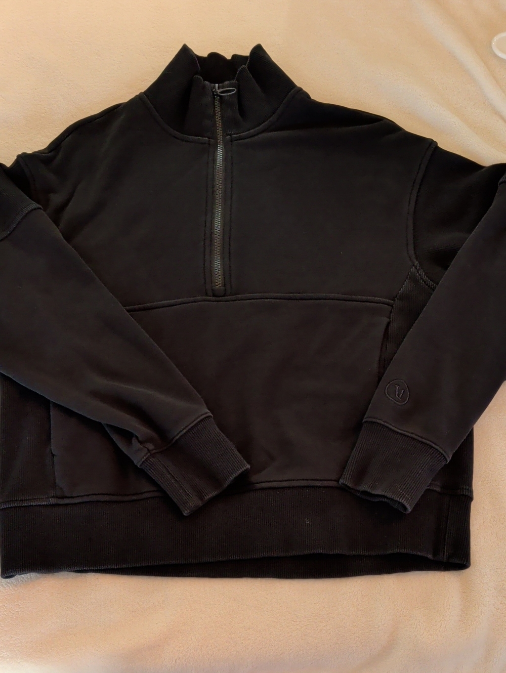 Vuori Black Quarter-Zip Pullover Sweatshirt